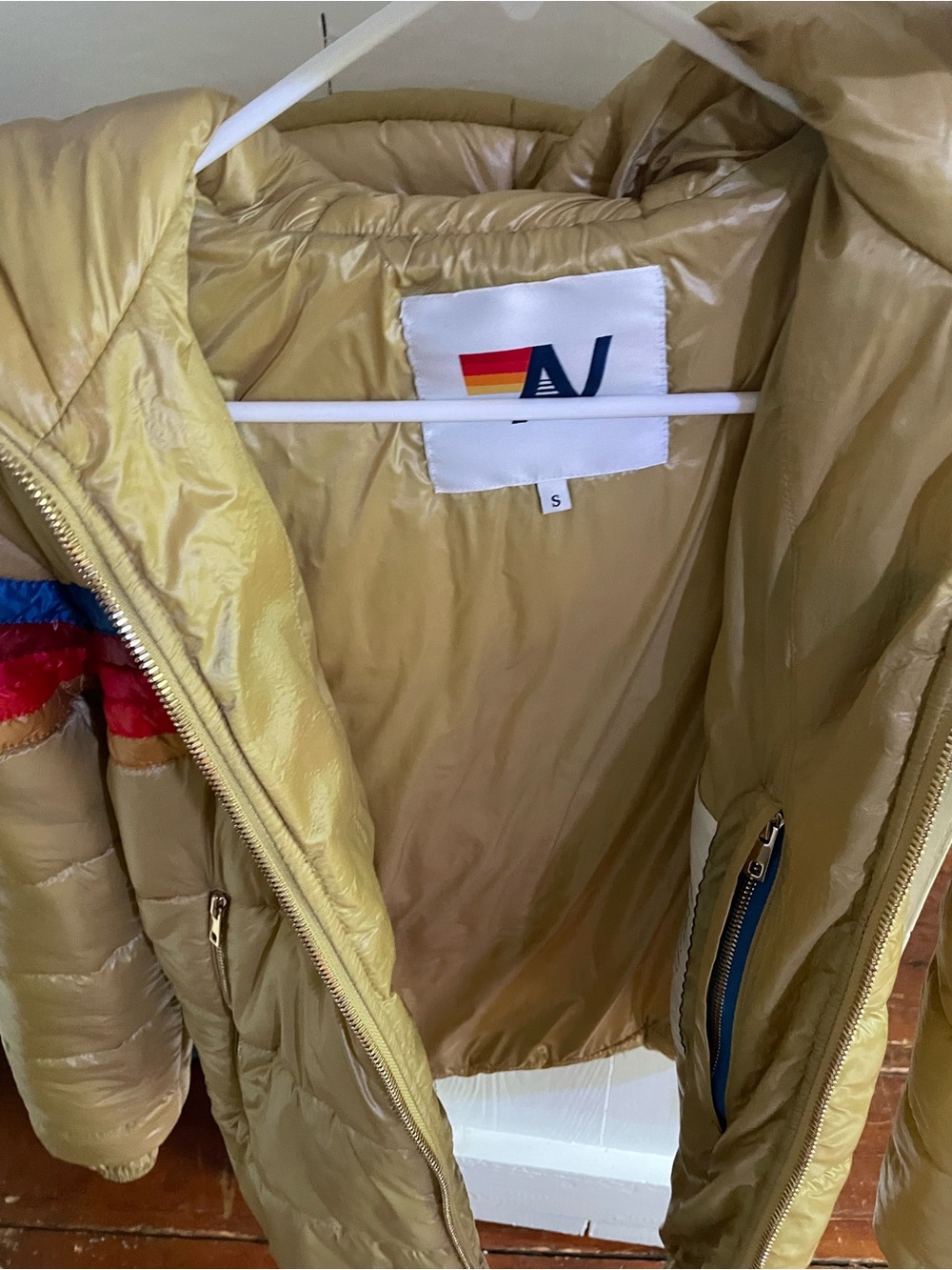 Aviator nation 5 STRIPE TREKKER JACKET - GLOSSY KHAKI - Picture 8 of 8